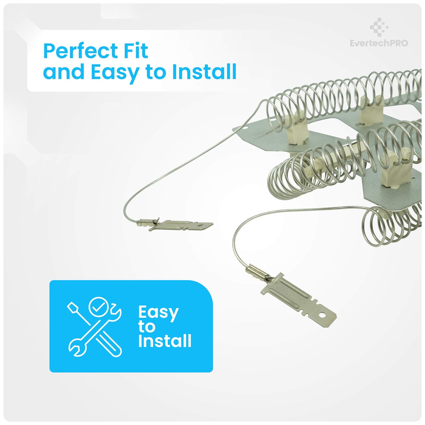 EvertechPRO DC47-00019A Kit for Samsung Dryer Heating Element All In One Heater Assembly with DC47-00018A DC96-00887A DC47-00016A DC32-00007A Thermostat Sets Aslo fit Whirlpool 35001247 35001193