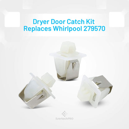 EvertechPRO 279570 Door Latch Kit Replacement for Whirlpool Dryer 3392538 3398175 14205029 14205577