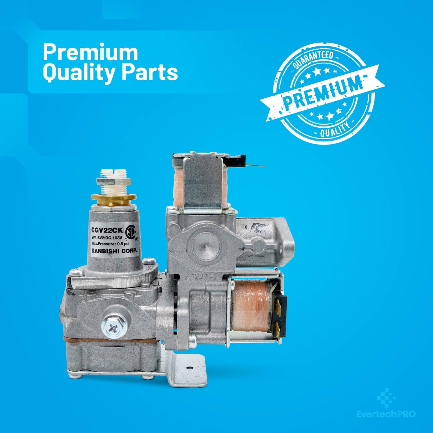 EvertechPRO 5221EL2002A Gas Burner Valve Assembly Replacement for LG Dryer 5221EL2004A 1266848 5221EL2002C AH3527449