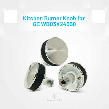 EvertechPRO WB03X24360 Knob Pack of 2 Replacement for GE Cooktop WB03T10259