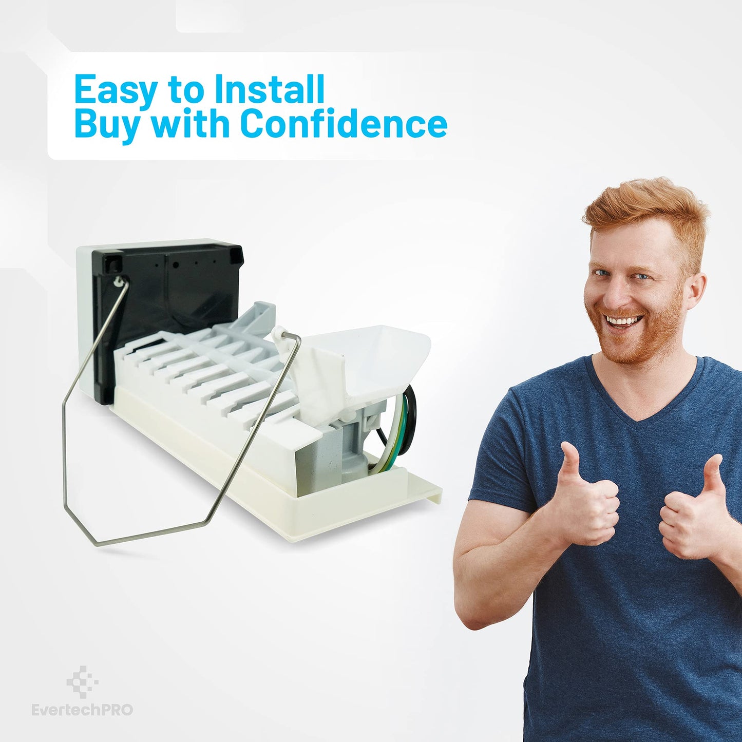 EvertechPRO W10884390 Icemaker Replacement for Whirlpool Appliance W10469286 W10377152 WPW10377152 PS11765620