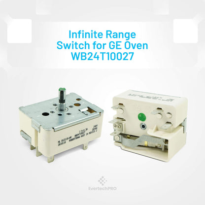 EvertechPRO WB24T10027 Range Infinite Control Switch Replacement for GE 769694 AH236752 EA236752 PS236752