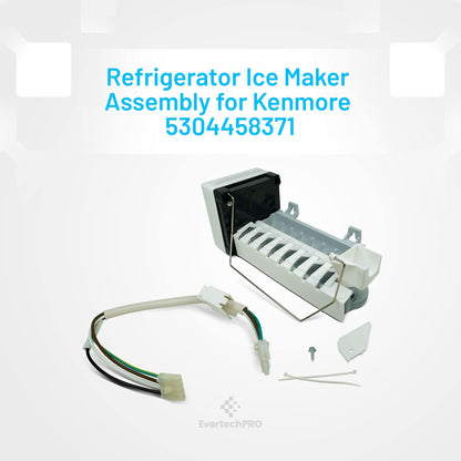EvertechPRO 5304458371 Replacement Icemaker Replacement for Frigidaire Refrigerator 240352409 240352407 240352411 1198681