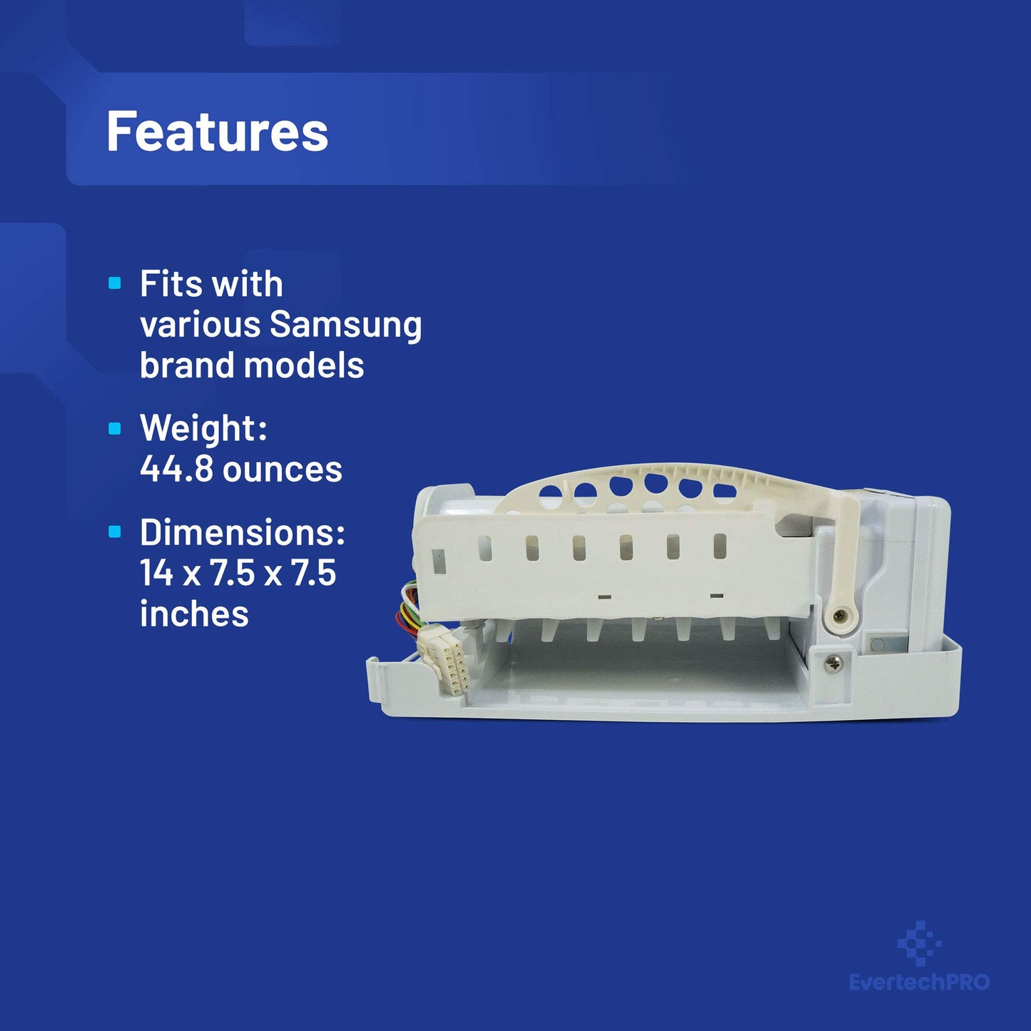 EvertechPRO DA97-07592A Assy Ice Maker Replacement for Samsung Appliance 2051096