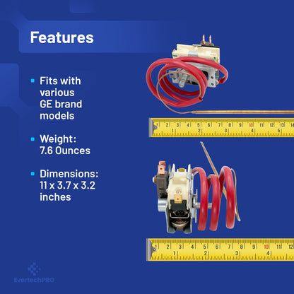 EvertechPRO WB20K5027 Range Oven Thermostat Replacement for GE