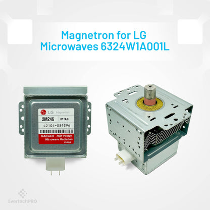 EvertechPRO 6324W1A001L Magnetron Replacement for LG Microwave 6324W1A001H 6324W1A001A 6324W1A001B 6324W1A001E