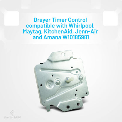 EvertechPRO W10185981 Timer Replacement for Whirlpool Dryer 1481704 AH2348530 EA2348530 PS2348530