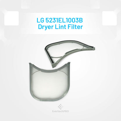 EvertechPRO 5231EL1003B Lint Filter Assembly Replacement for LG Dryer 1266857 5231EL1002E 5231EL1003A 5231EL1003E