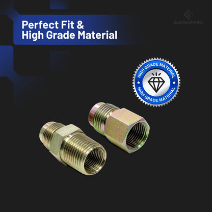 EvertechPRO 58690 4ft Gas Connector Hose Kit With 1/2” MIP x 3/8” FIP for Gas Appliances including Gas Dryer and Water Heater 48” Stainless Steel