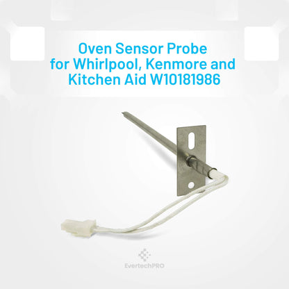 EvertechPRO W10181986 Oven Sensor Assembly Replacement for Whirlpool Range 8273902 1394200 AH1964674 EA1964674