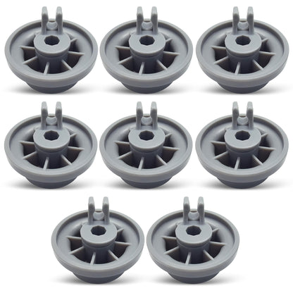 EvertechPRO 165314-8PK Lower Dishrack Wheel Pack of 8 Replacement for Bosch Dishwasher 165314 420198 423232 AH3439123