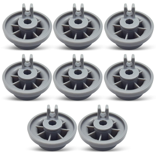 EvertechPRO 165314-8PK Lower Dishrack Wheel Pack of 8 Replacement for Bosch Dishwasher 165314 420198 423232 AH3439123
