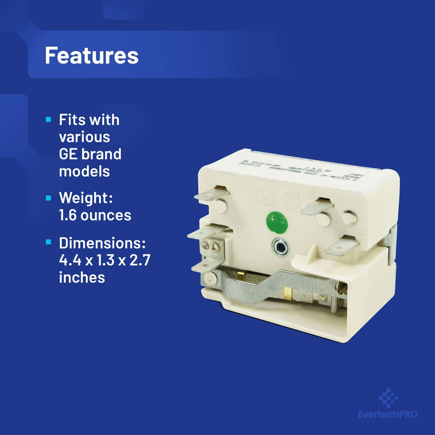 EvertechPRO WB24T10027 Range Infinite Control Switch Replacement for GE 769694 AH236752 EA236752 PS236752