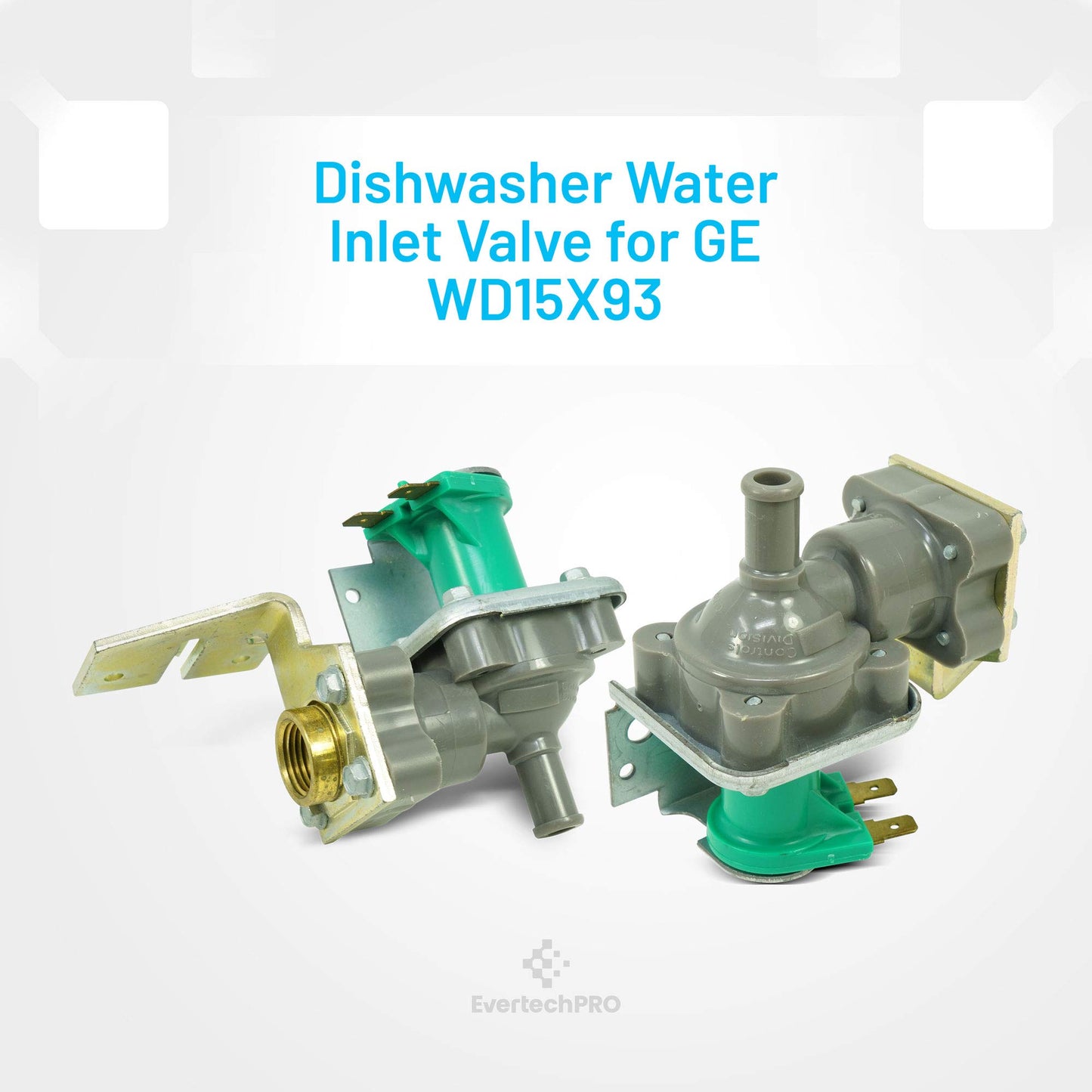 EvertechPRO Dishwasher Water Inlet Valve Replacement for GE WD15X93 3310 AH259411 DW421 DW57