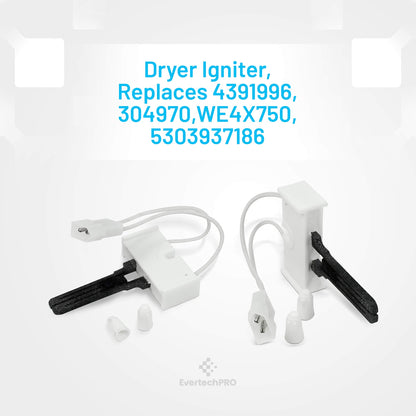 EvertechPRO 4391996 Flat Style Dryer Igniter Replacement for Admiral Dryer 304970 14211282 3-4970 3018