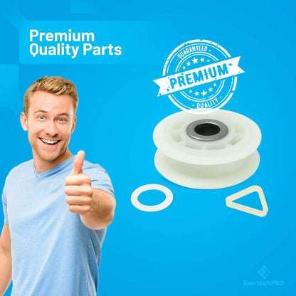 EvertechPRO 279640 Idler Pulley Pack of 2 Replacement for Whirlpool Dryer 2958 3388672 697692 AH334244