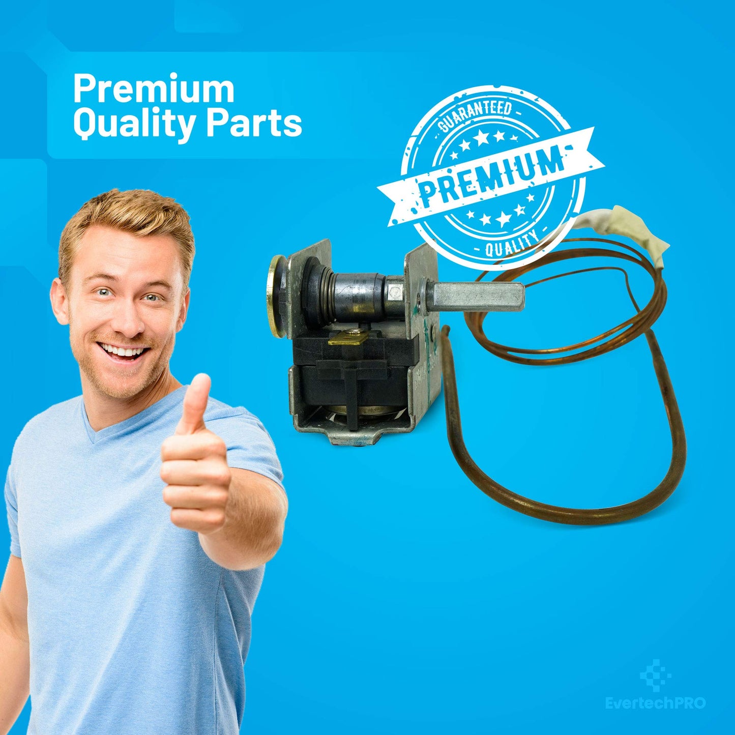 EvertechPRO Range Oven Thermostat Assembly Replacement for GE WB20K8 WB20K10023 WB20K10008 164D2793P001 183D5463P001