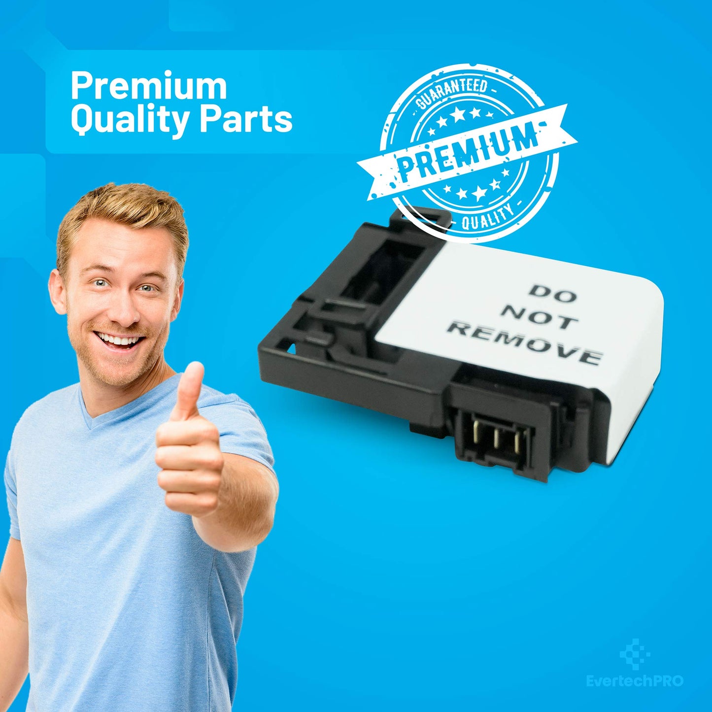 EvertechPRO WH01X27954 Lid Lock Switch Replacement for GE Washer WH01X24114 WH01X26114