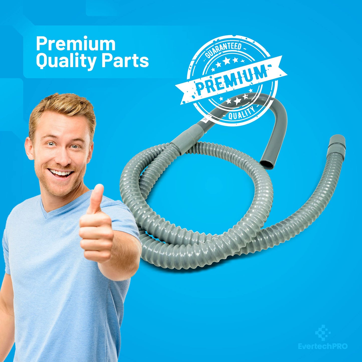 EvertechPRO SSD6GE Drain Hose Replacement for Universal Washer