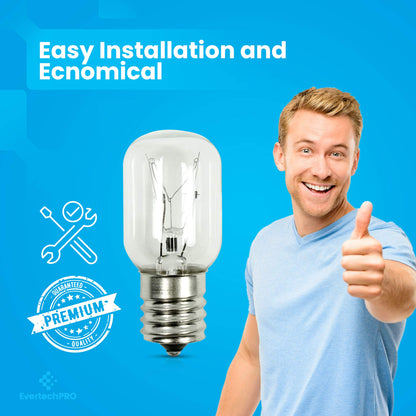 EVERTECHPRO WB25X10030 Incadescent Lamp 40 W Replacement for GE Refrigerator