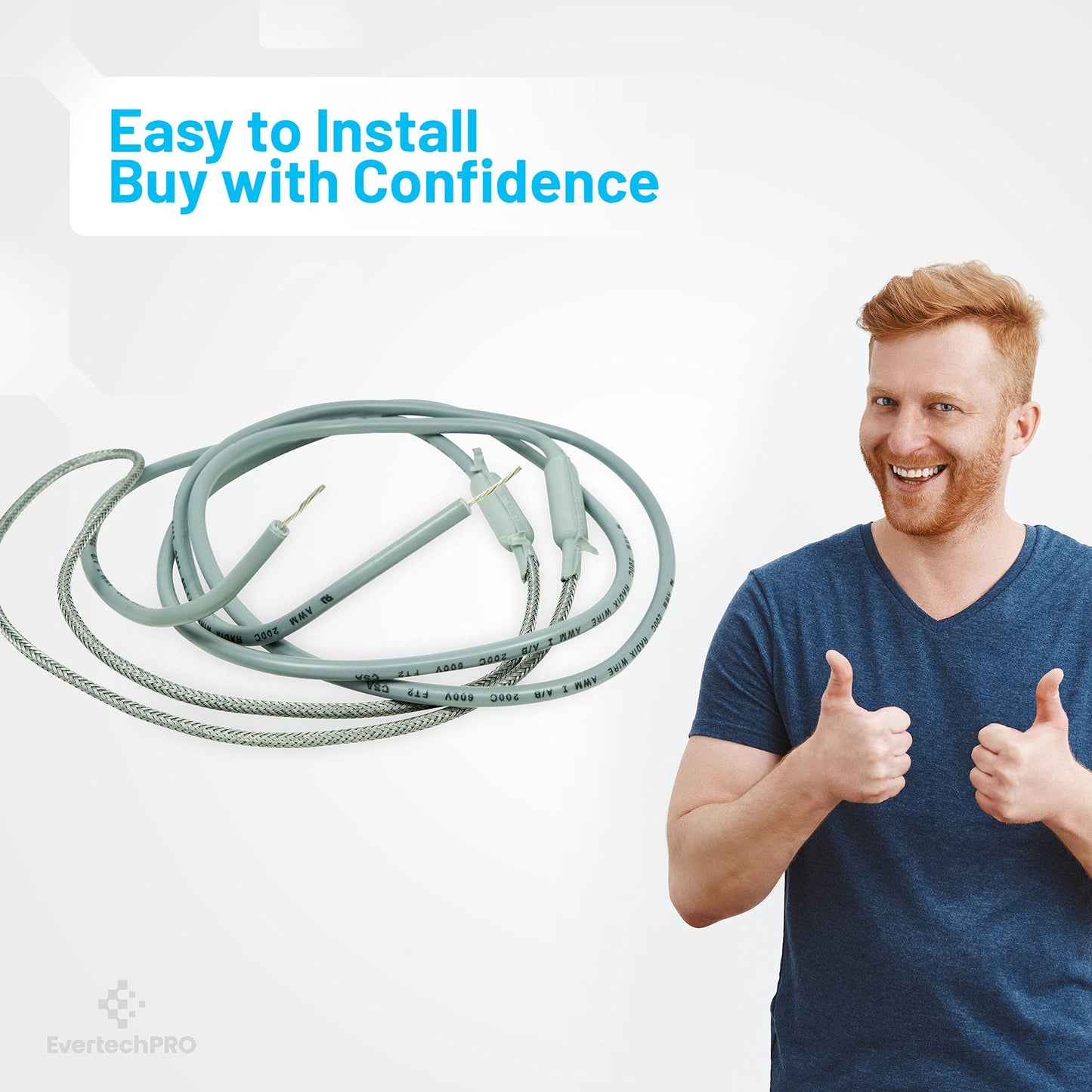 EvertechPRO SH201 Braided Aluminum Heater Size 18 inch Leads 23 inch Watts 15W Volts 115V