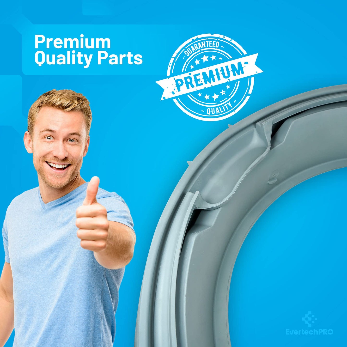 EvertechPRO DC64-00802C Door Gasket Replacement for Samsung Washer 2025671