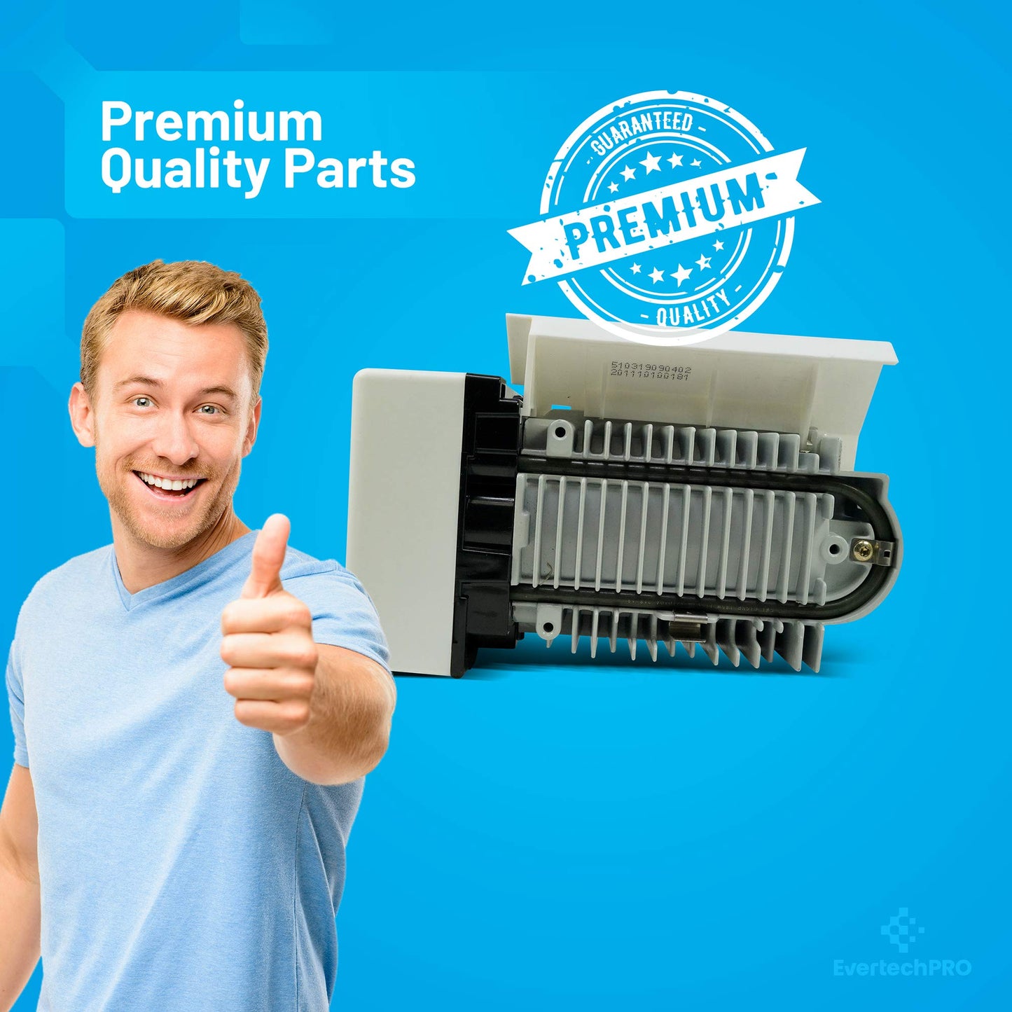 EvertechPRO W10190961 Icemaker Replacement for Whirlpool Refrigerator 2212352 W10122503 1468991 2212353