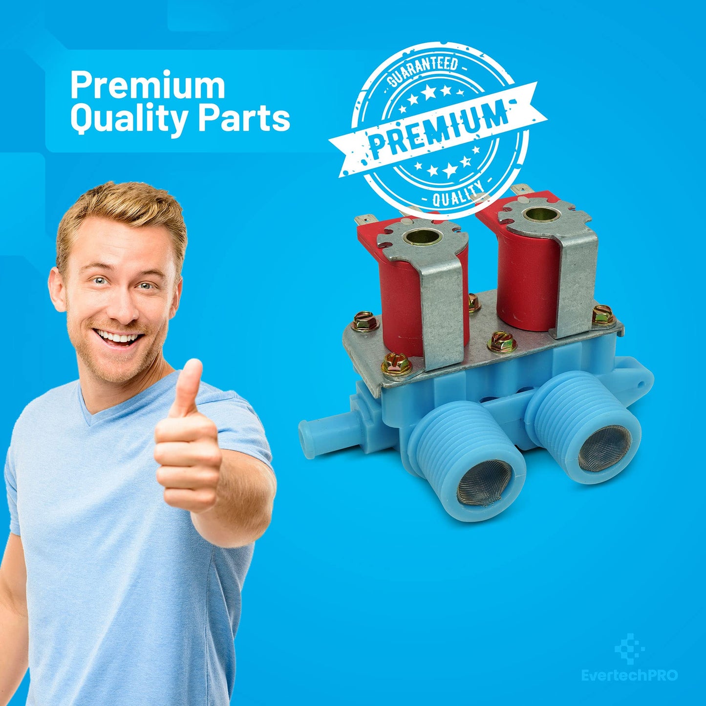 EvertechPRO 134211400 Water Valve Replacement for 134190200 205613 21001932 22002360 285805 358276, 358277 WH13X10024 WH13X81 358992 WH13X78