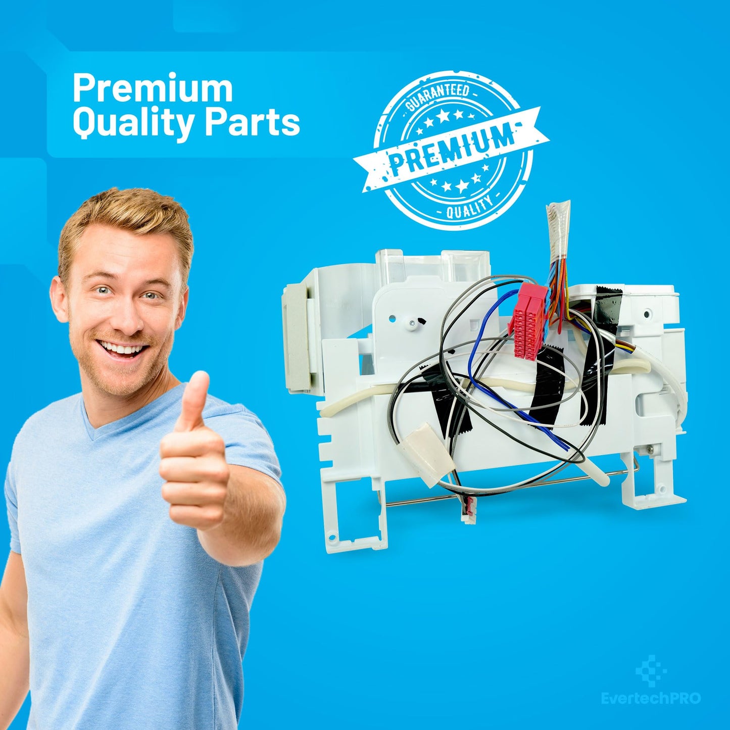 EvertechPRO AEQ72910414 Ice Maker Assembly Kit Replacement for LG Refrigerator AP6978782