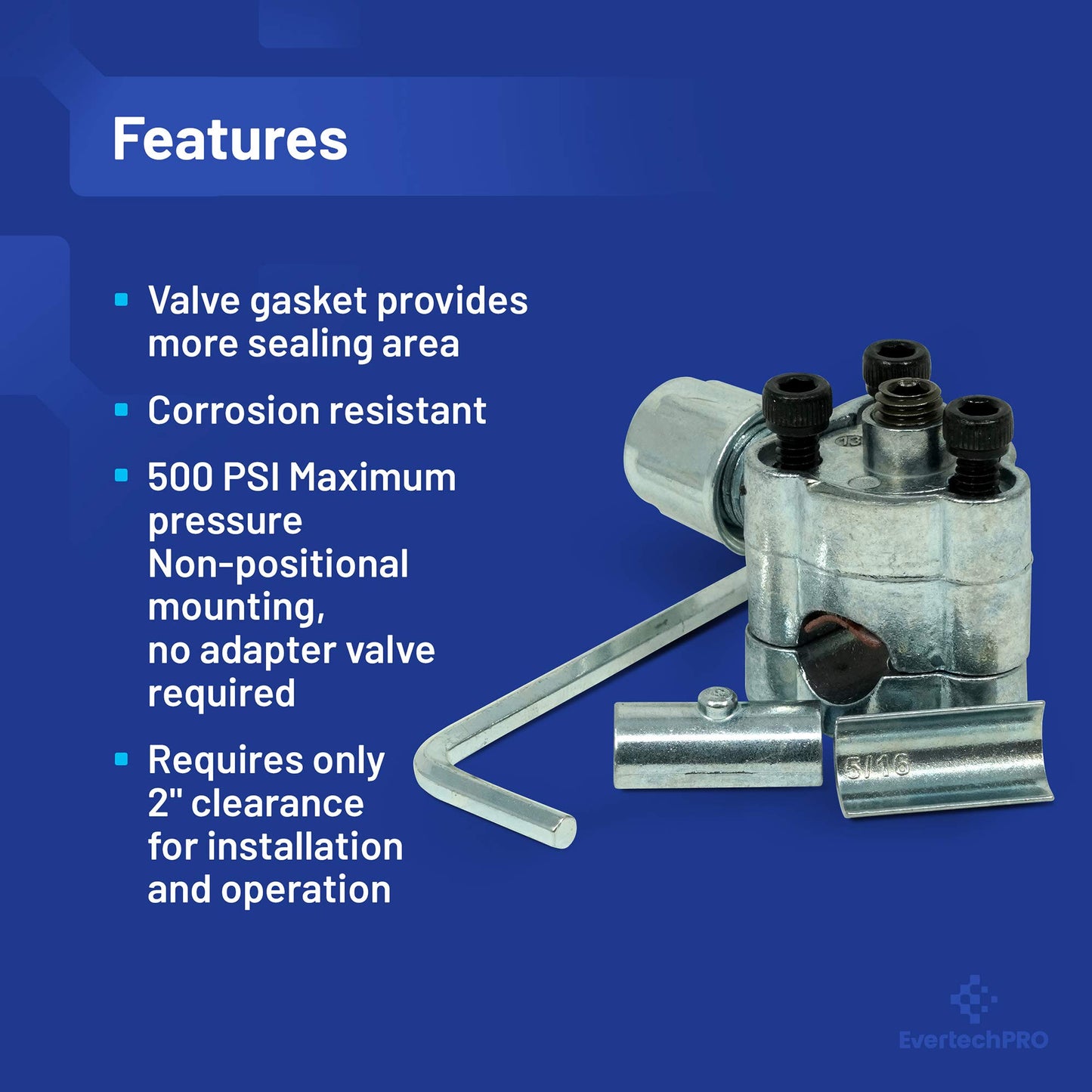 EVERTECHPRO BPV31 Bullet Piercing Valve Replacement for Universal HVAC