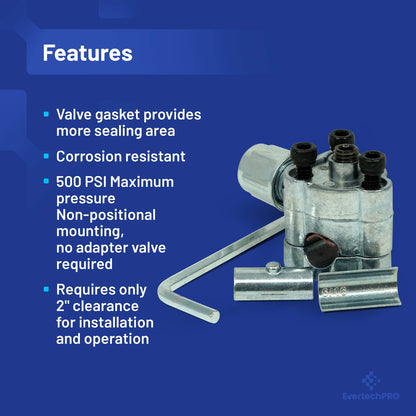 EVERTECHPRO BPV31 Bullet Piercing Valve Replacement for Universal HVAC