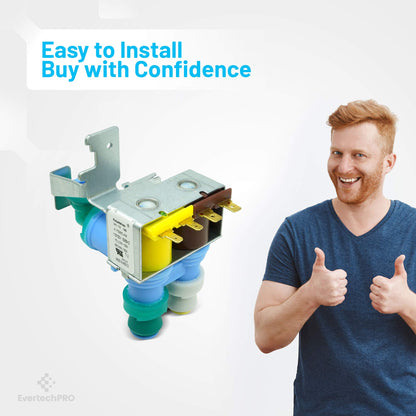EvertechPRO Refrigerator Water Inlet Valve Replacement for Whirlpool 67005154 67005154 1071263 67003818 8208153