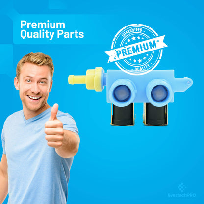 EvertechPRO Washer Water Valve Replacement for Whirlpool 8182862 1194900 AH1485990 EA1485990 PS1485990