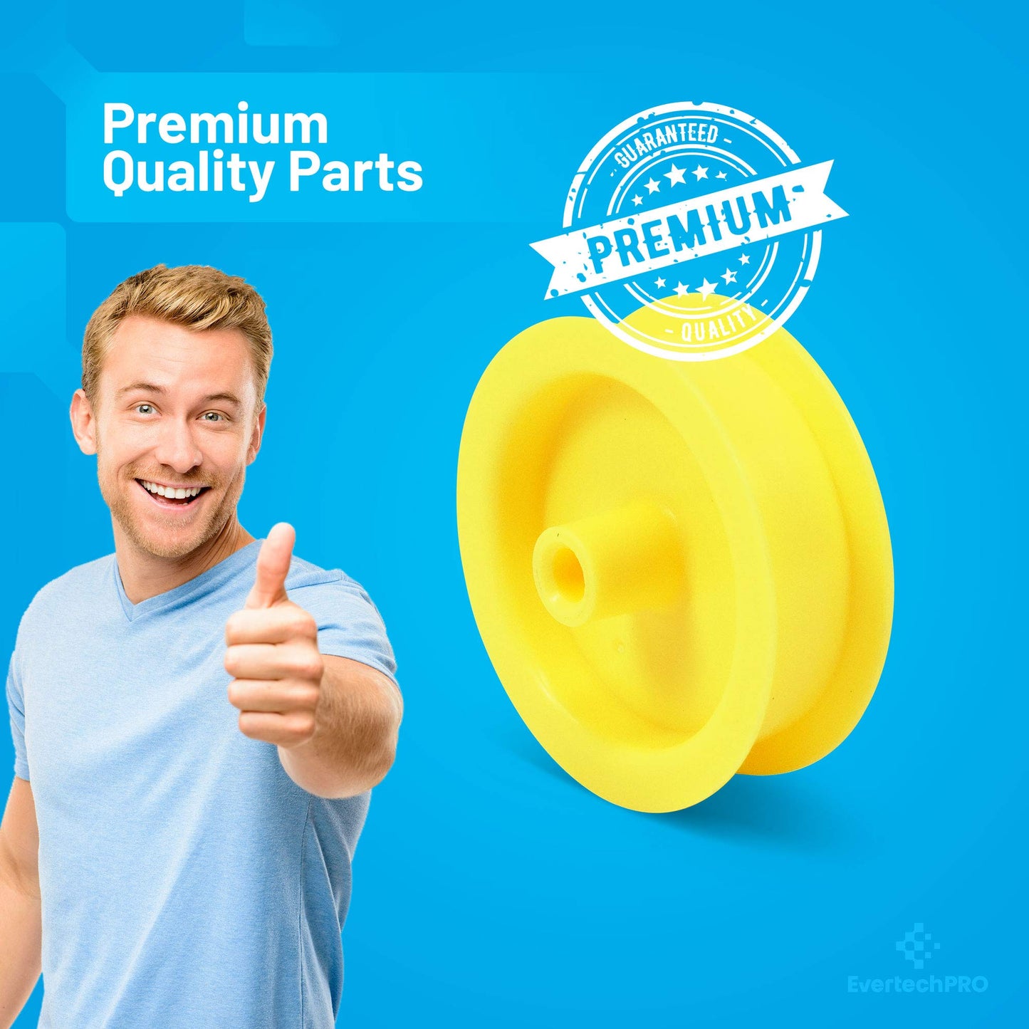 EvertechPRO WE12X83 Idler Pulley Pack of 2 Replacement for GE Dryer 275158 AH265721 EA265721 PS265721
