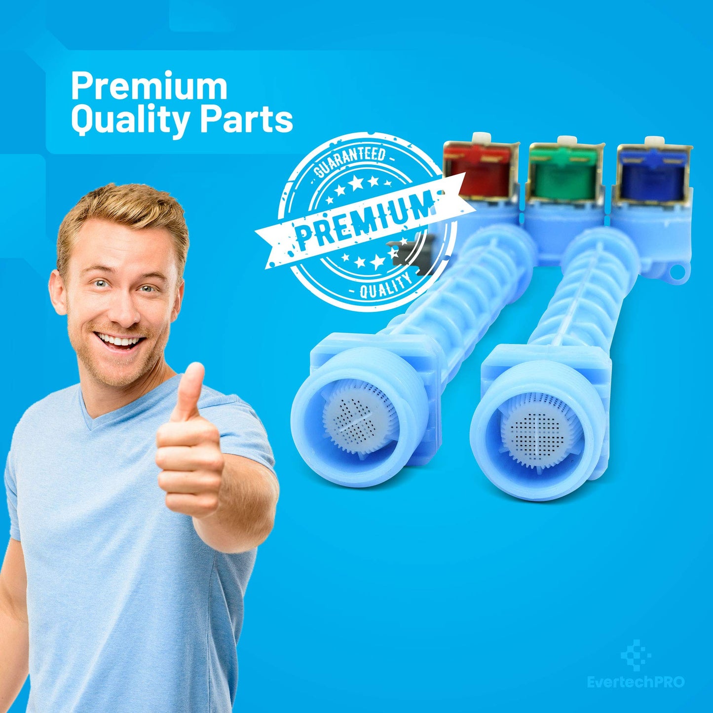 EvertechPRO Washer Valve Replacement for Frigidaire 134959340 1864071 AH3490374 EA3490374 PS3490374