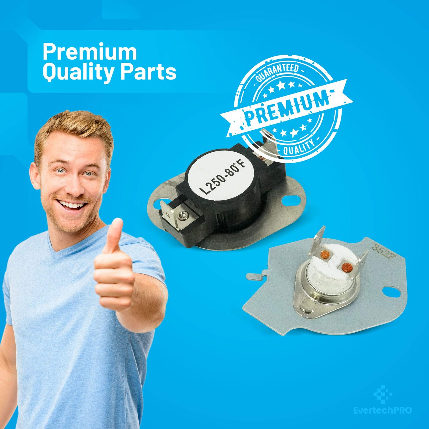 EvertechPRO 279769 Thermal Cut Ofresh Food Kit Replacement for Whirlpool Dryer 279548 2796769 279769 2821