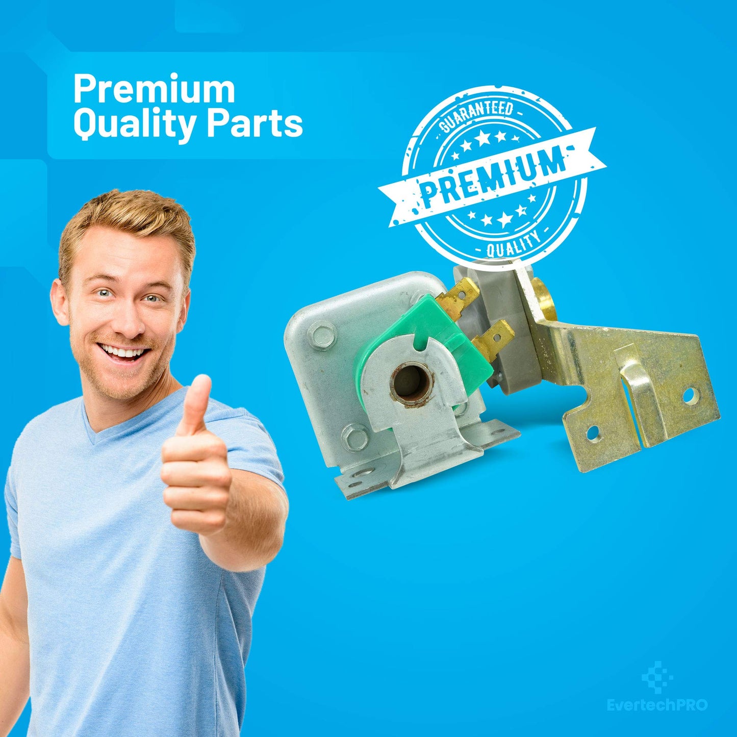 EvertechPRO Dishwasher Water Inlet Valve Replacement for GE WD15X93 3310 AH259411 DW421 DW57