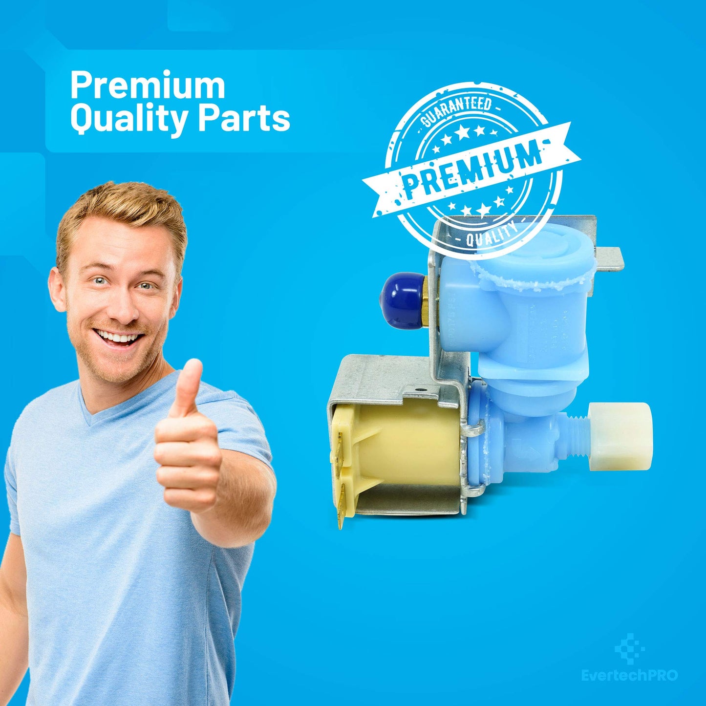 EvertechPRO Refrigerator Water Valve Replacement for Frigidaire 218859701 452316 AH429085 EA429085 PS429085