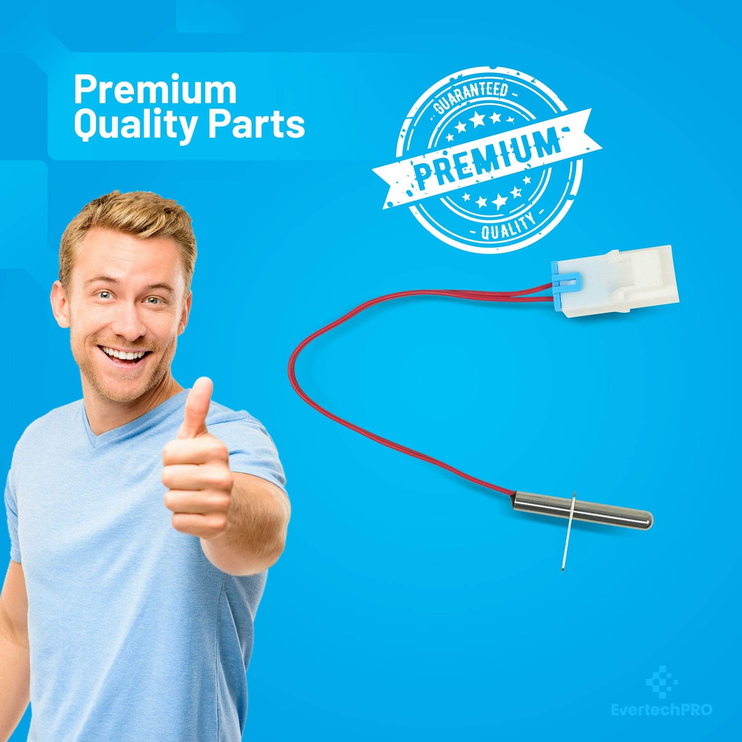 EvertechPRO 6323EL2001B Thermistor Assembly Replacement for LG Dryer 1268206 6323EL2001H AH3529026 EA3529026