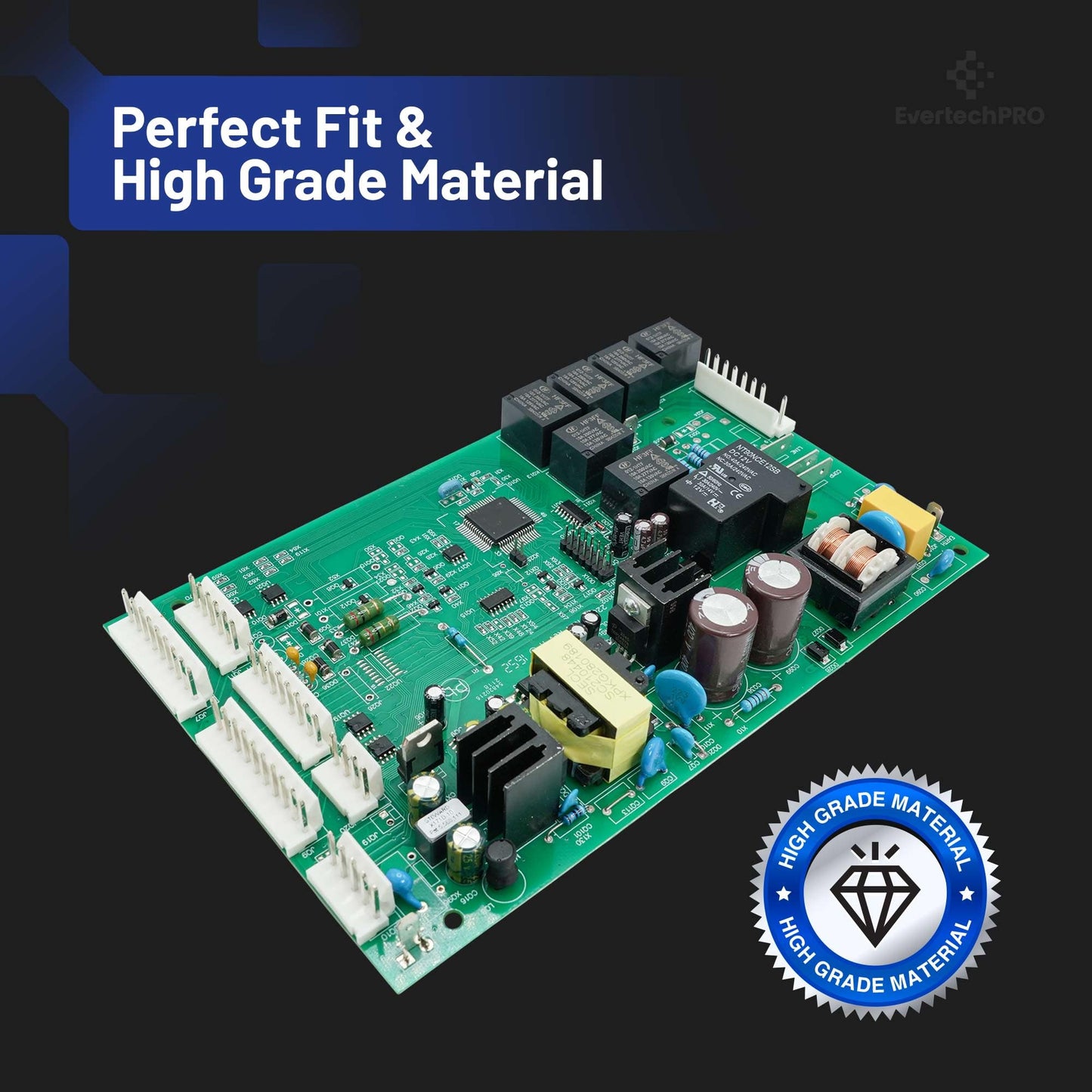 EvertechPRO WR55X10942C Refrigerator Main Control Board Replacement for GE WR55X10942 WR55X10335 WR55X10151 1531075