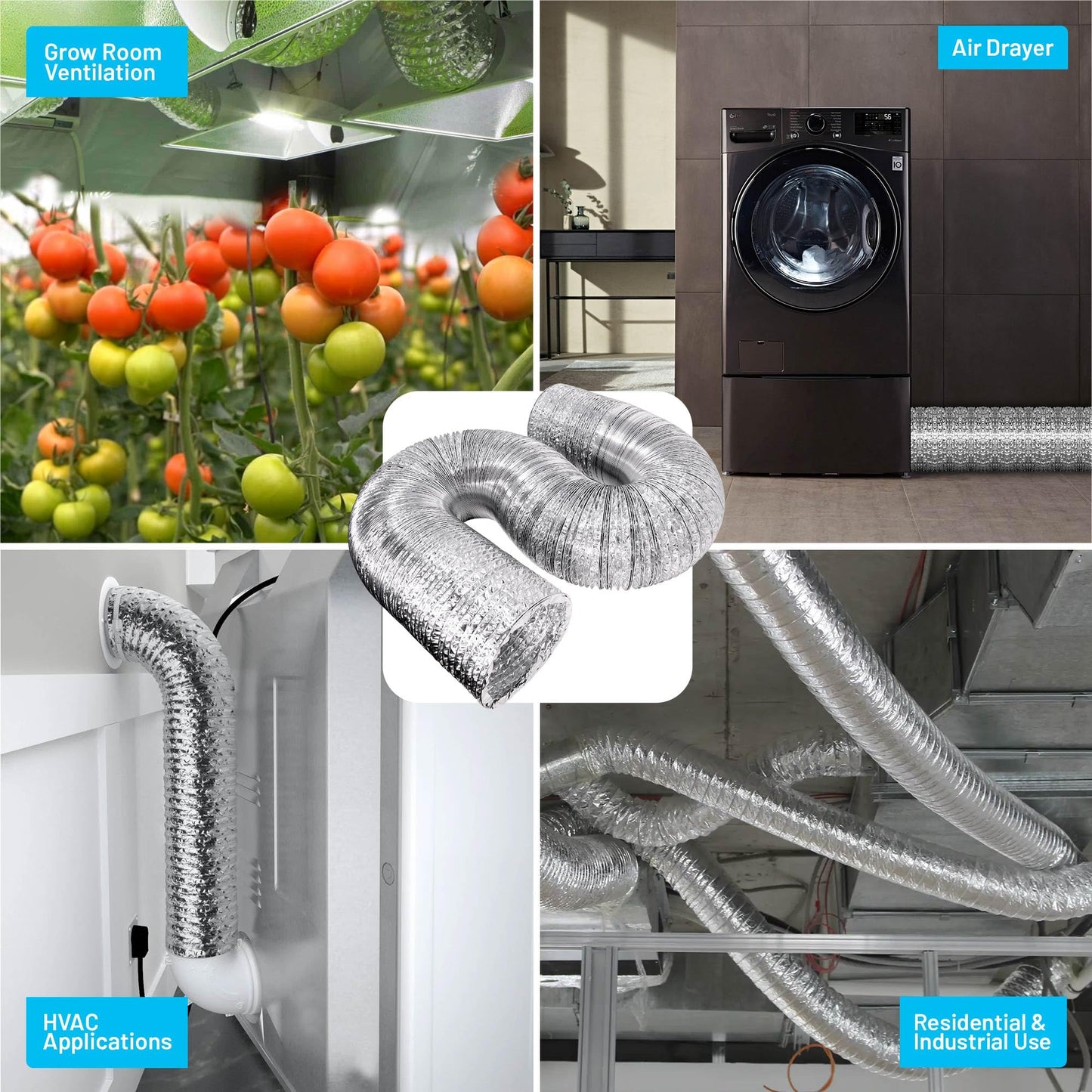 Universal FAFVDL Dryer Ft Flexible Aluminum Foil Vent Duct Line