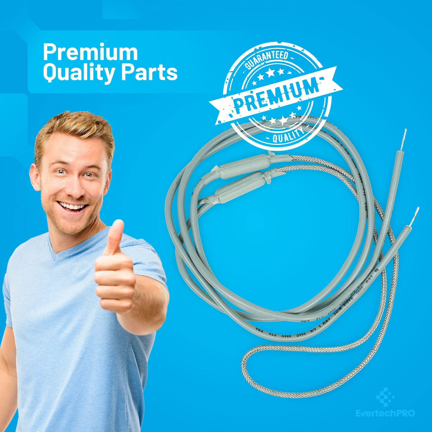 EvertechPRO SH201 Braided Aluminum Heater Size 18 inch Leads 23 inch Watts 15W Volts 115V