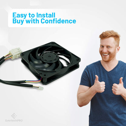 EvertechPRO WR60X10358 Fan Condenser Dc Replacement for GE Refrigerator WR60X10339