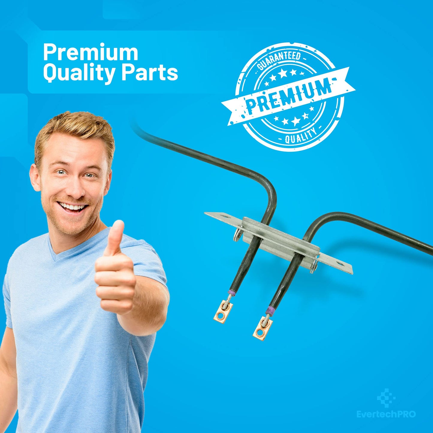 EvertechPRO WB44X200 Oven Bake Element Replacement for GE Wall Oven TJ90CH44X200 CH44X200 14200023 3267