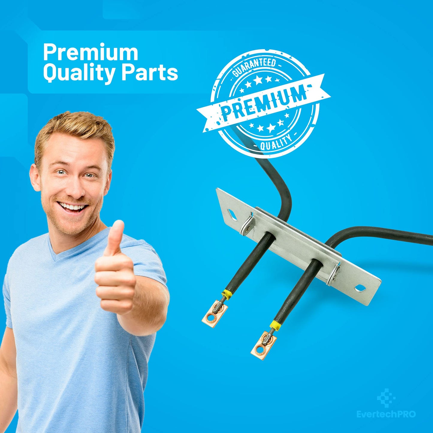 EvertechPRO WB44X5082 Oven Bake Element Replacement for GE Range 3358 8030 AH249466 EA249466