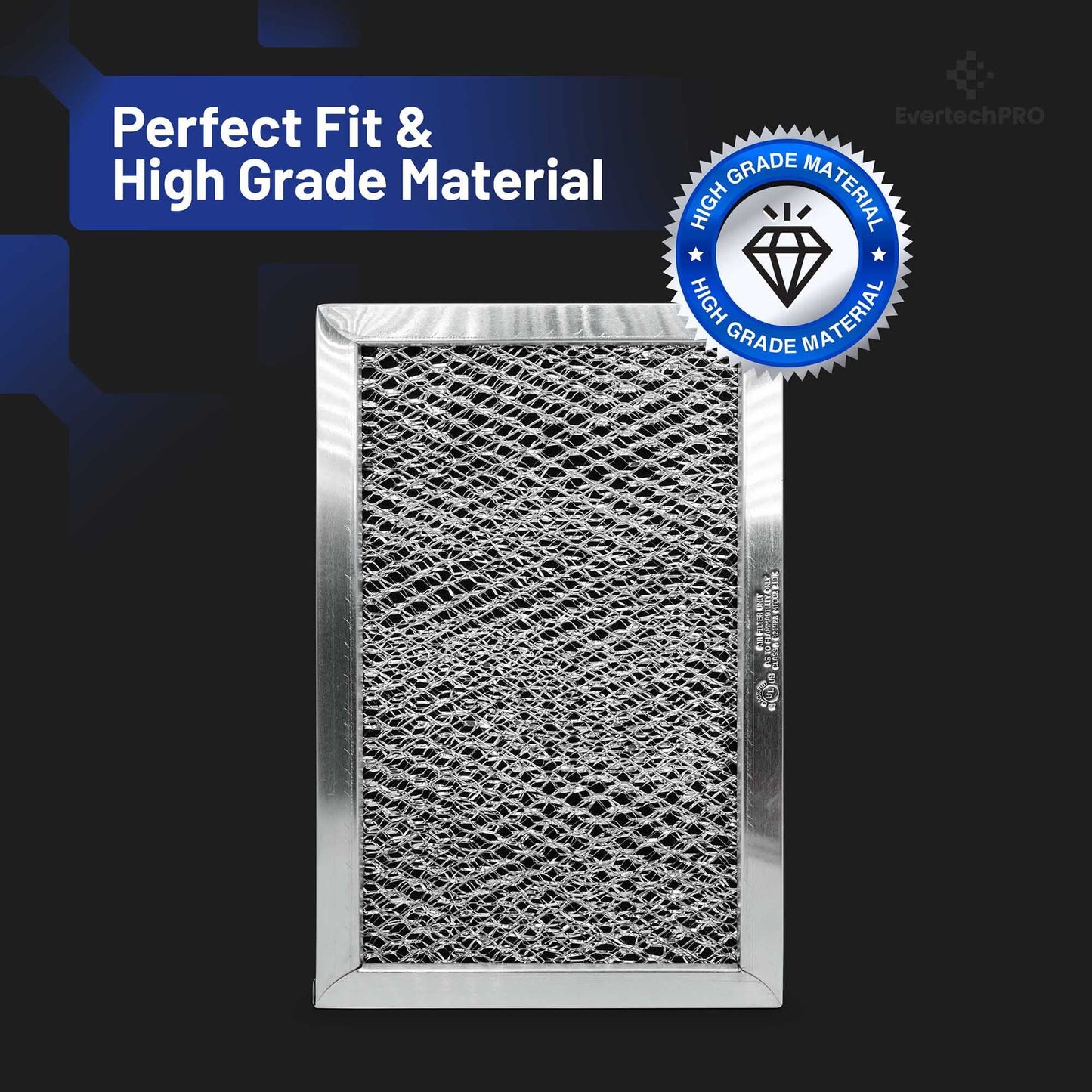 EvertechPRO WB02X10776 Microwave Charcoal Filter for GE WB02X33061 WB2X10776 PM02X10776 2 Pack