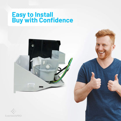 EvertechPRO W10251076 Icemaker Replacement for Whirlpool Refrigerator 1871559 AH2579400 EA2579400 PS2579400