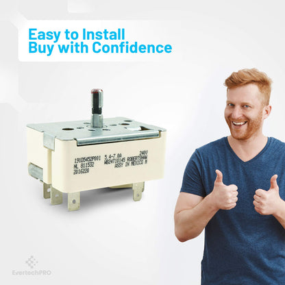 EvertechPRO Range Surface Element Control Replacement for GE WB24T10145 (AP4343845) 1473850 AH1765835 EA1765835