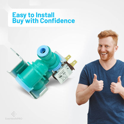 EvertechPRO W10498990 Inlet Valve Replacement for Whirlpool Refrigerator 2188784 W10342318 2219594 2210515