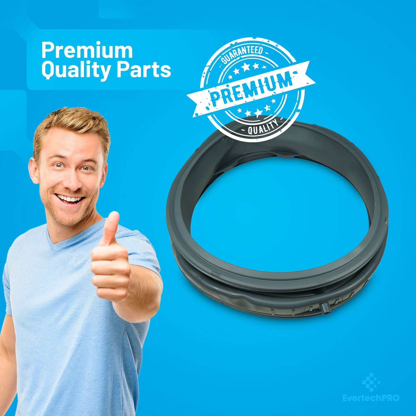EvertechPRO 4986ER0004F Gasket Replacement for LG Washer 1377588 4986ER0004K 4986ER0004N AH3524977